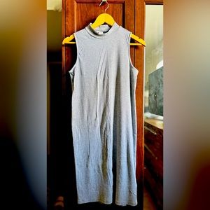 Ribbed Sleeveless Dress - Gray - US M